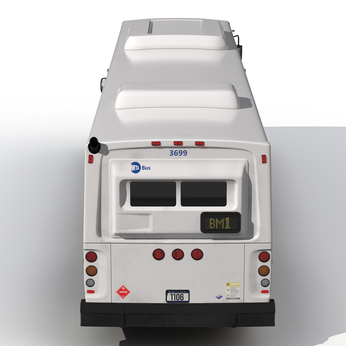 3D MTA New York City Bus Q53 Simple Interior