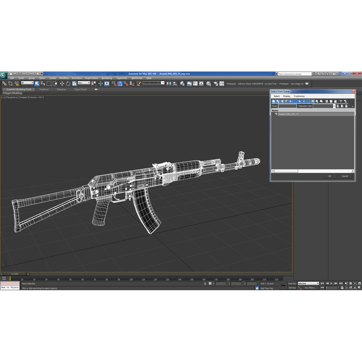 3D model Assault Rifle AKS 74