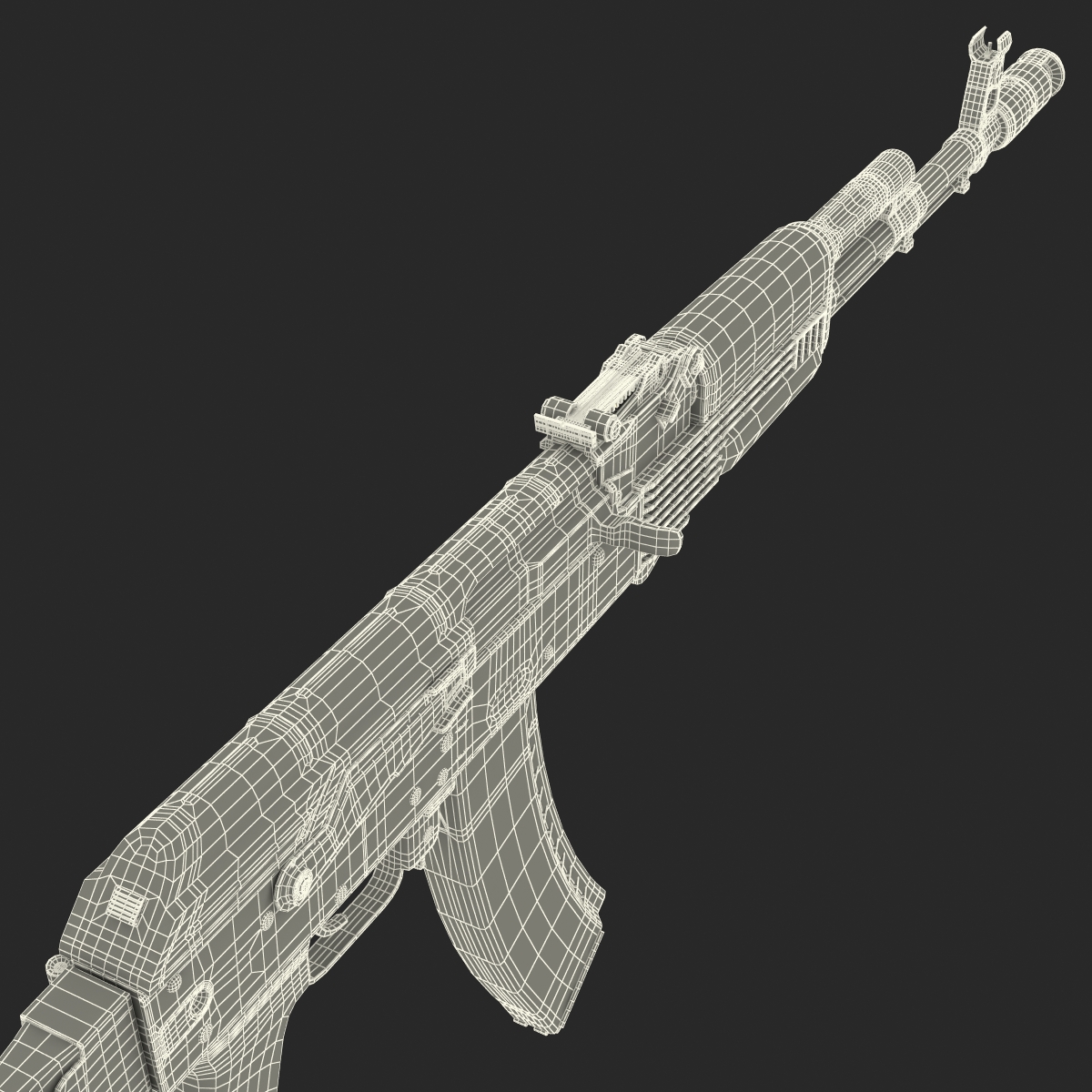 3D model Assault Rifle AKS 74