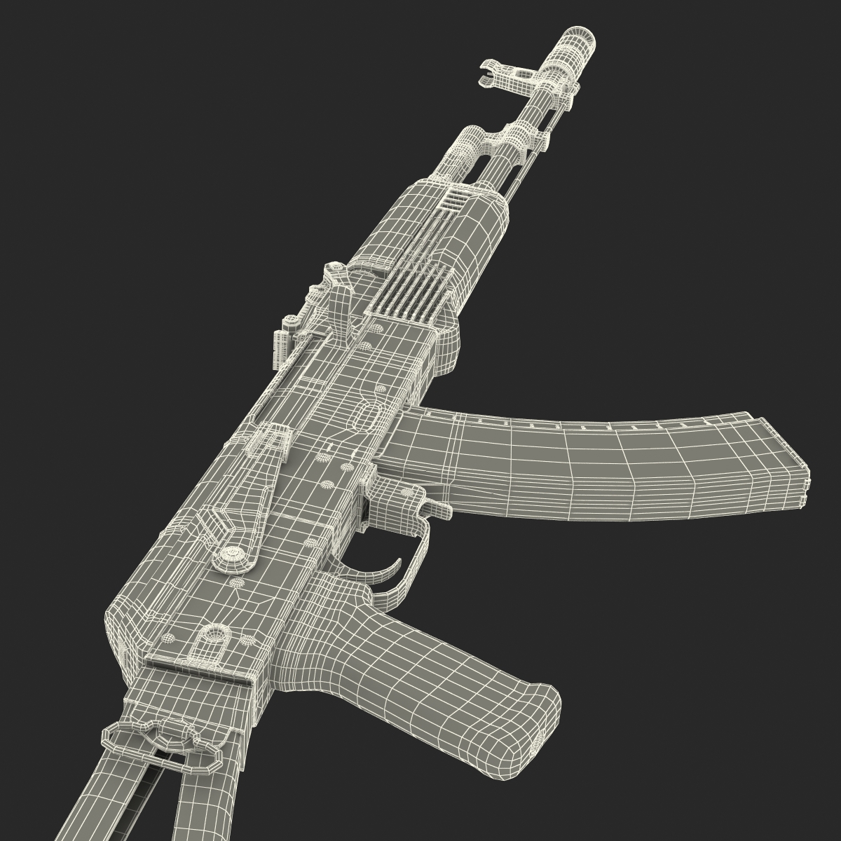 3D model Assault Rifle AKS 74