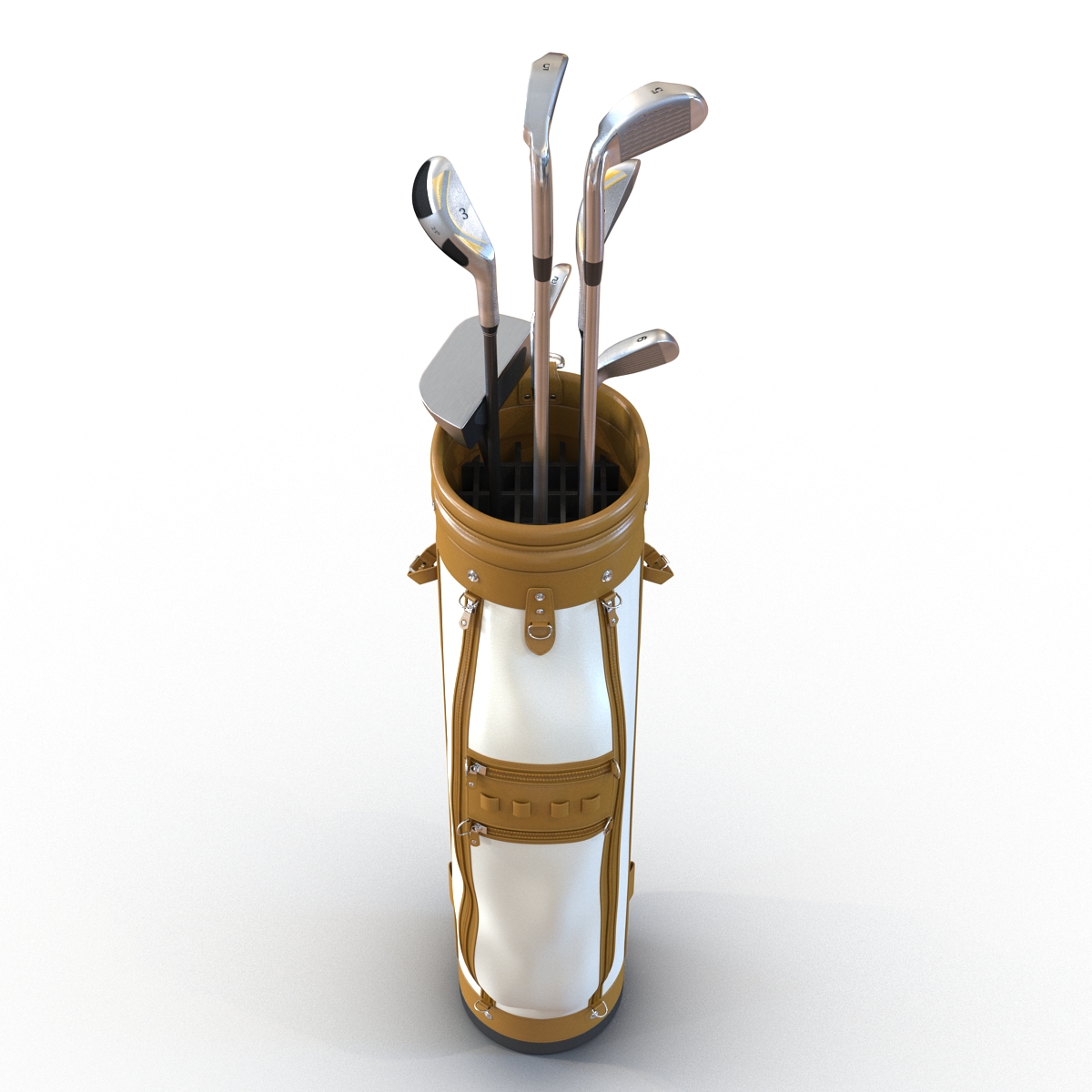 3D model Golf Bag and Clubs 3