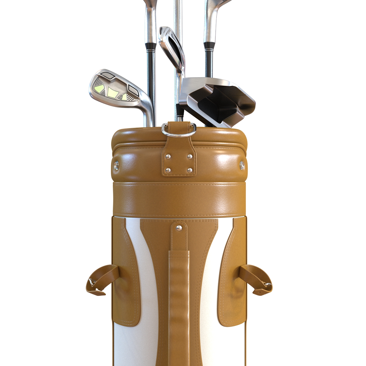 3D model Golf Bag and Clubs 3