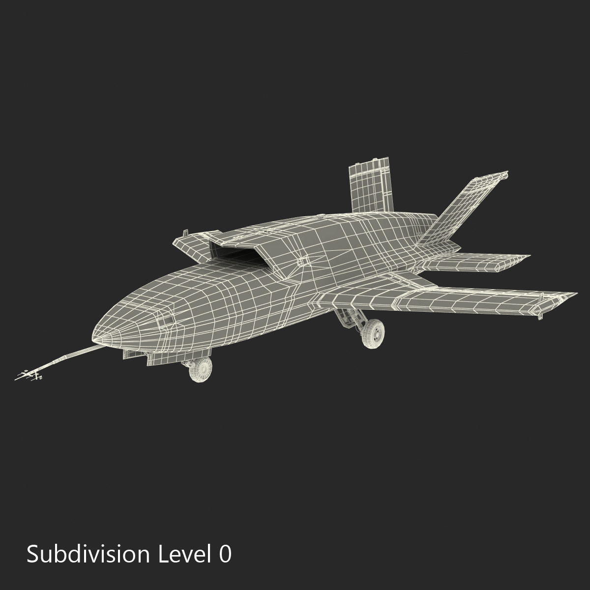 3D model EADS Barracuda UAV Rigged