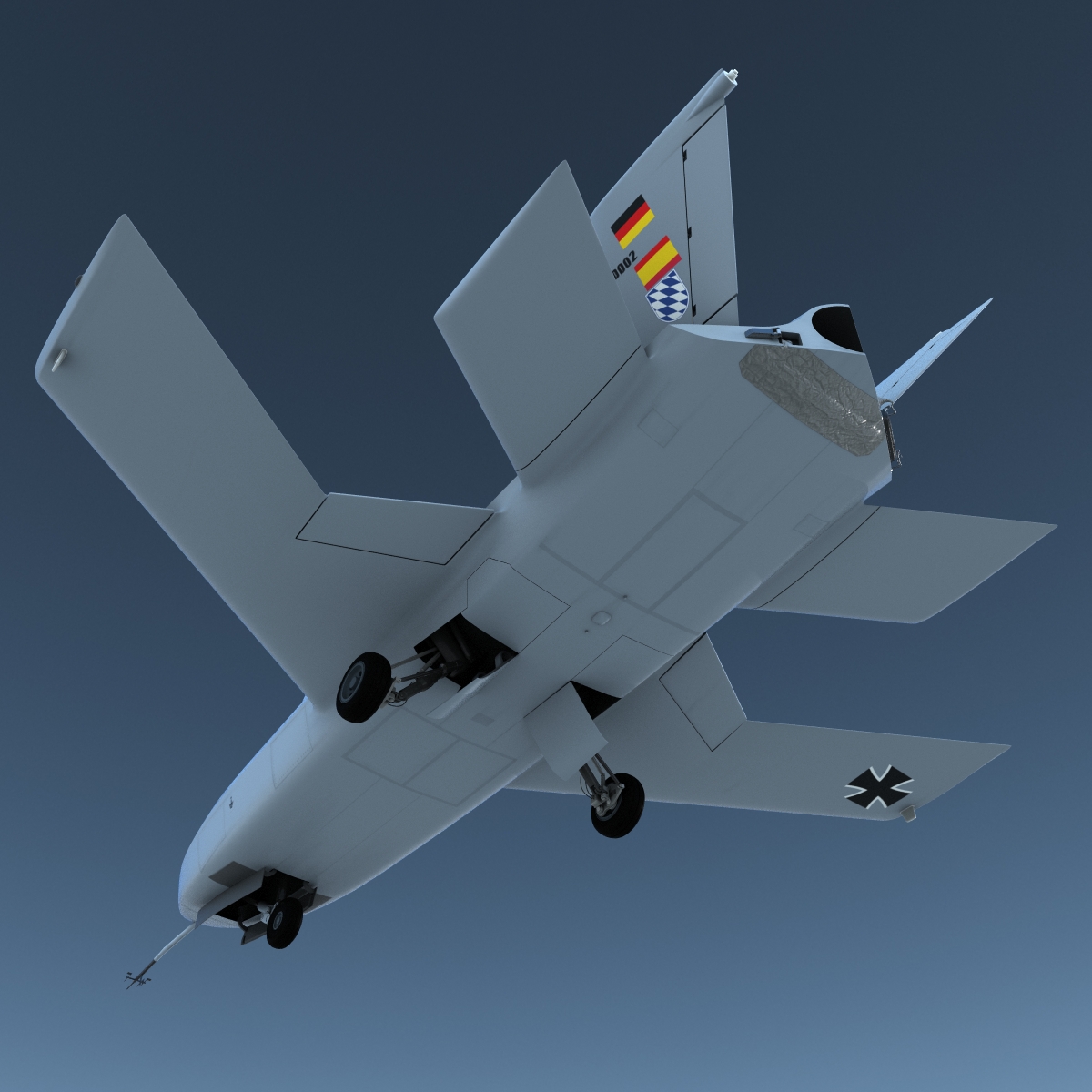 3D model EADS Barracuda UAV Rigged