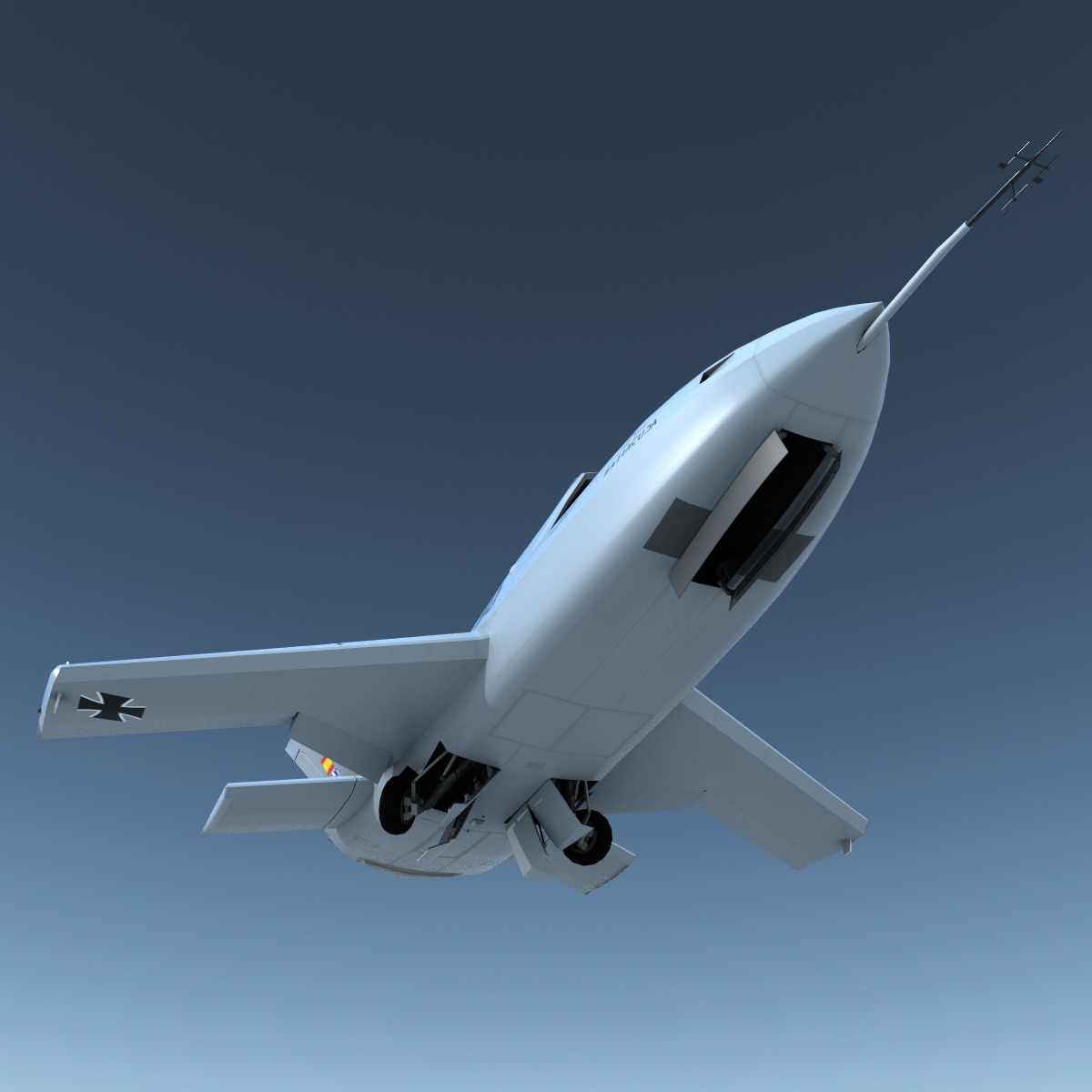 3D model EADS Barracuda UAV Rigged