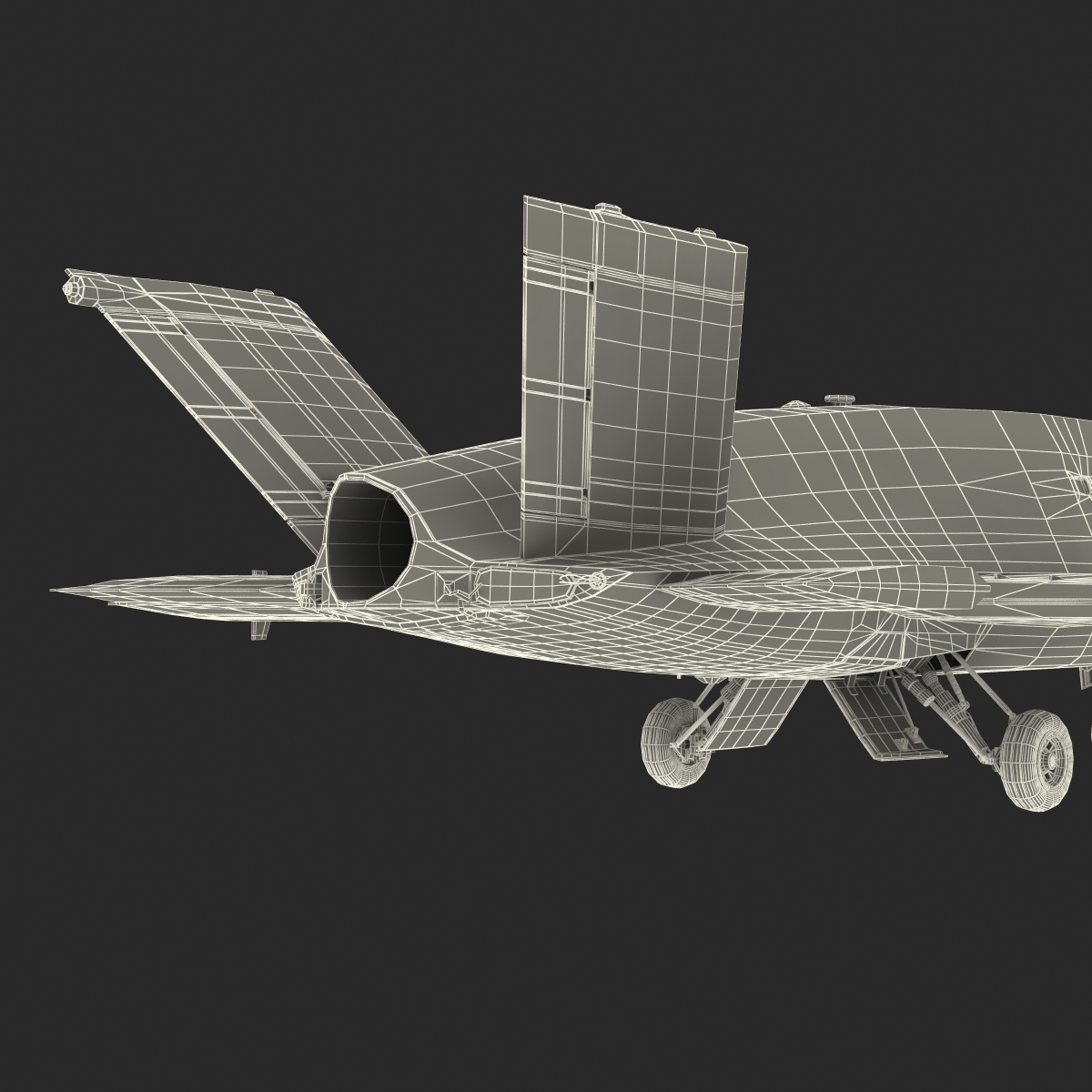 3D model EADS Barracuda UAV Rigged