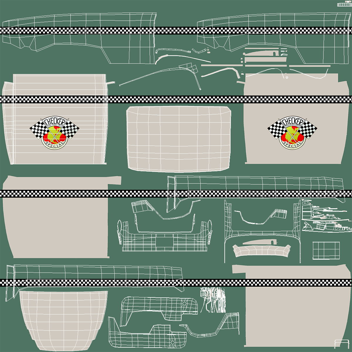 3D model Checker Taxicab 1982