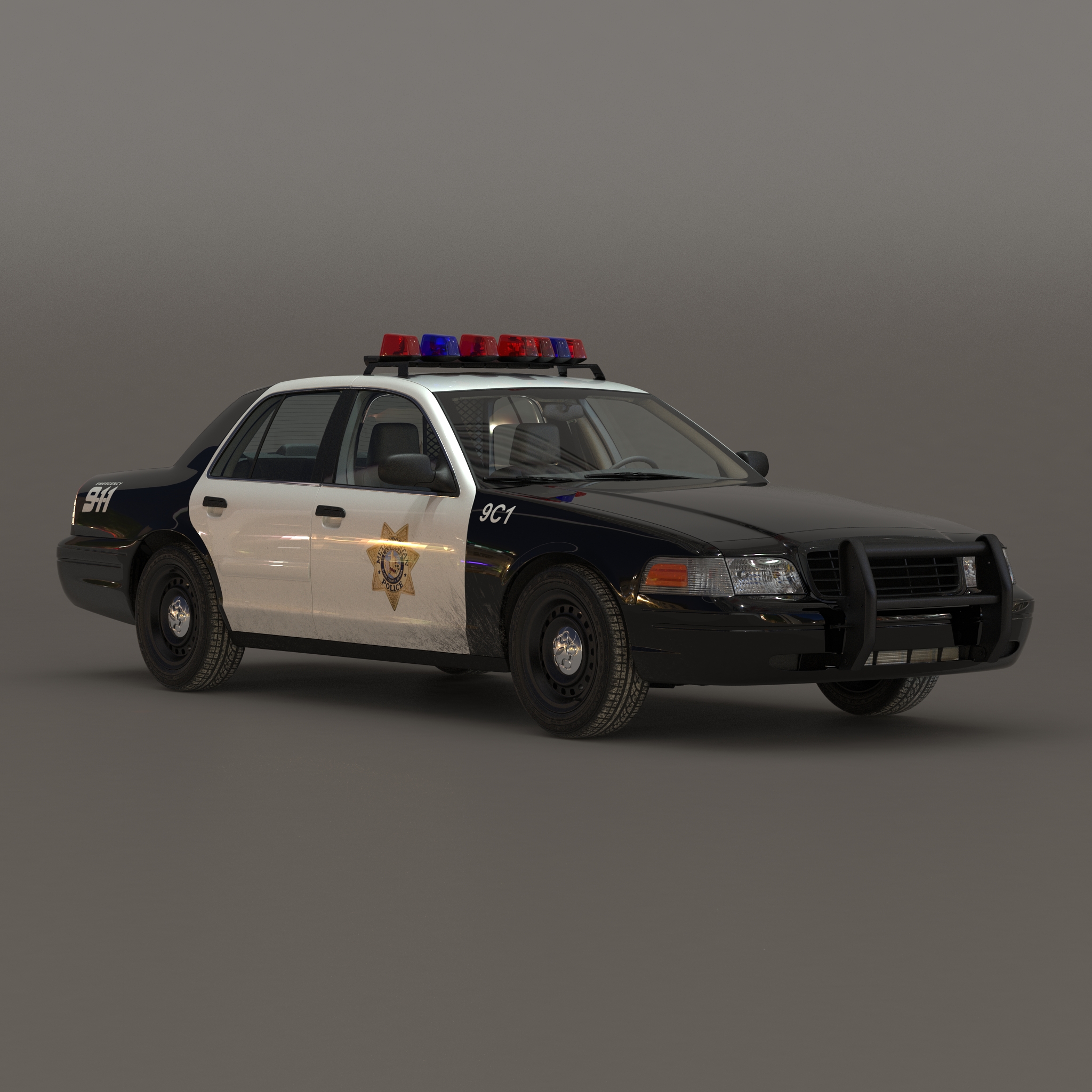 3D model Generic Police Car 2