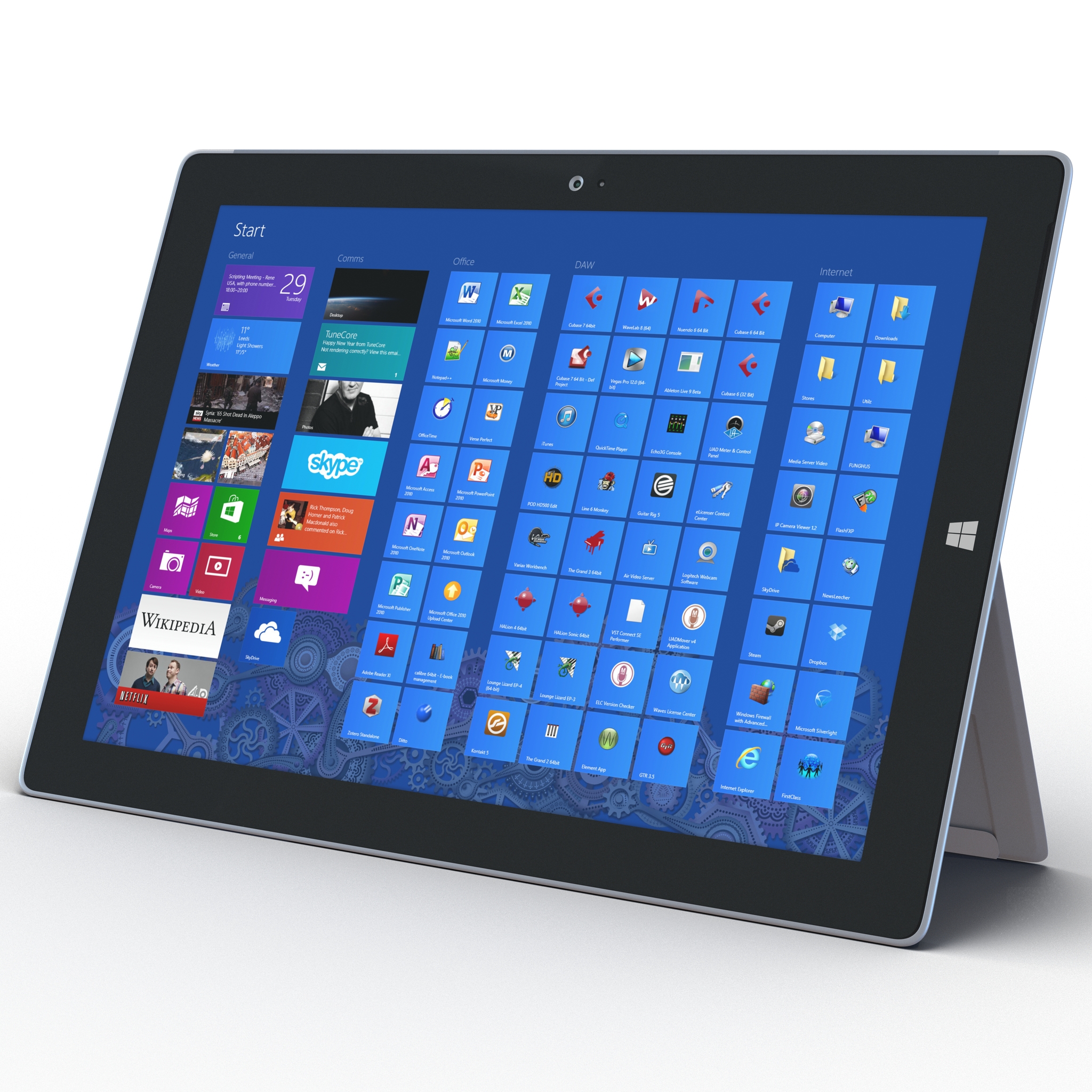 3D Microsoft Surface 3 Tablet