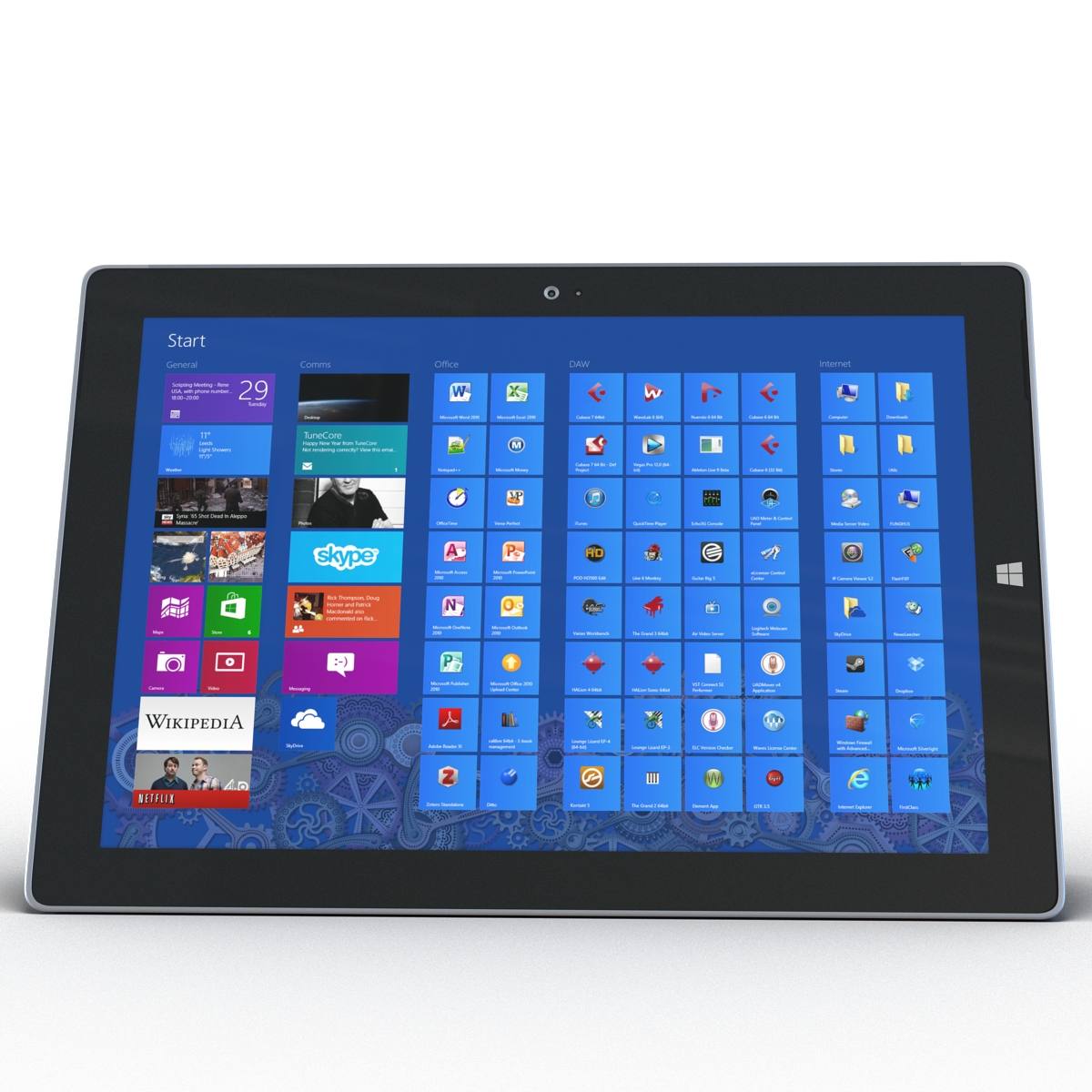 3D Microsoft Surface 3 Tablet