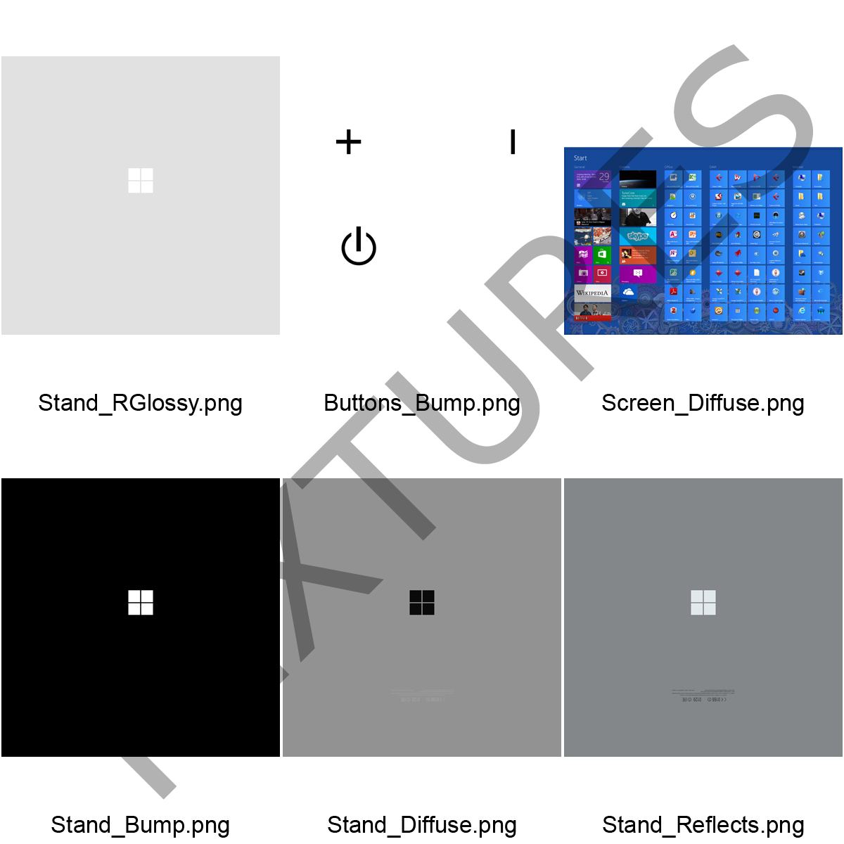 3D Microsoft Surface 3 Tablet