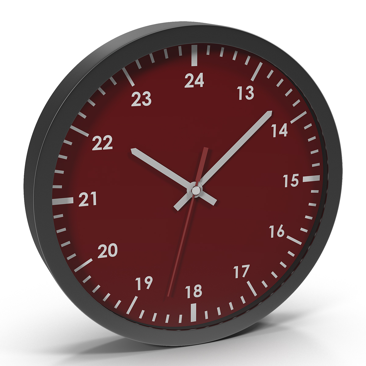 3D Office Clock Red