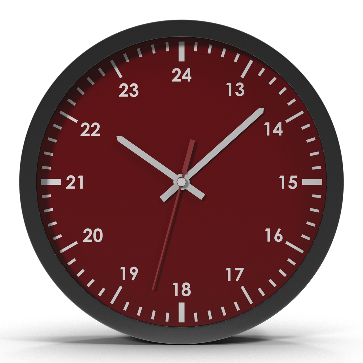 3D Office Clock Red