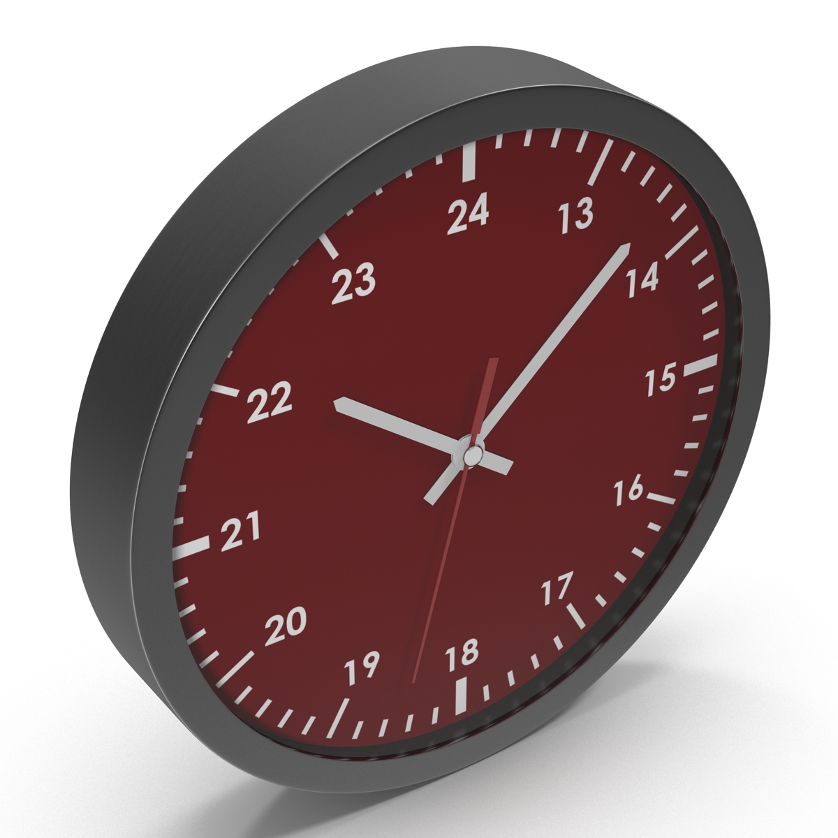 3D Office Clock Red