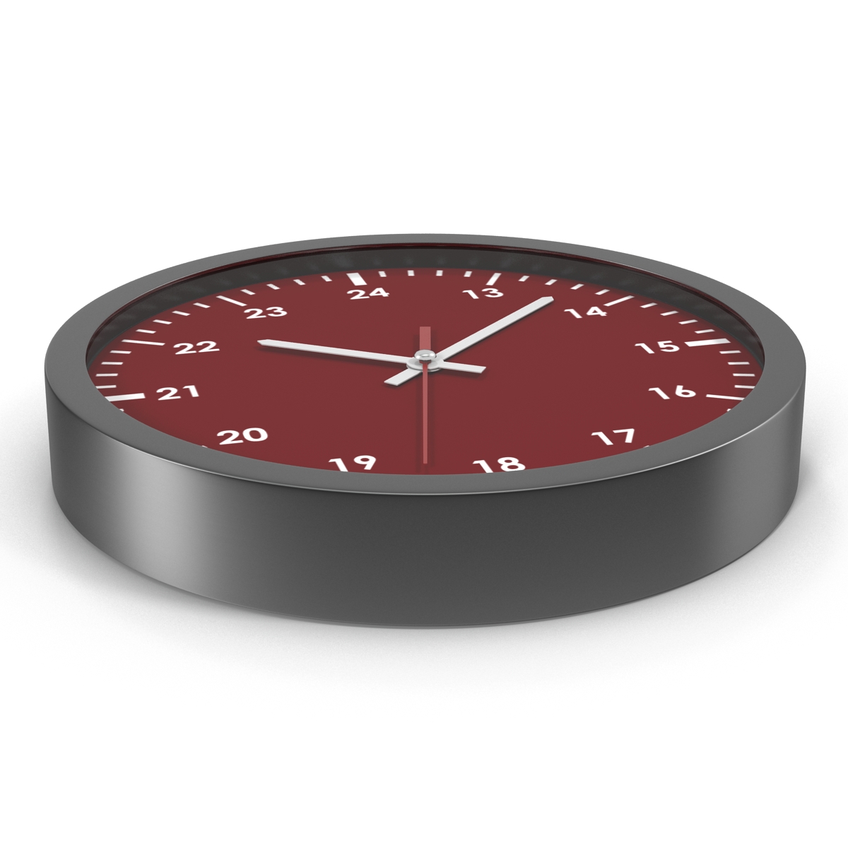 3D Office Clock Red