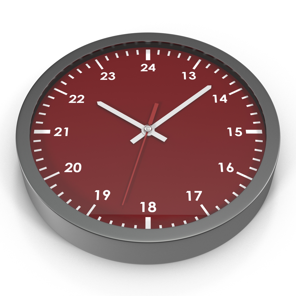 3D Office Clock Red