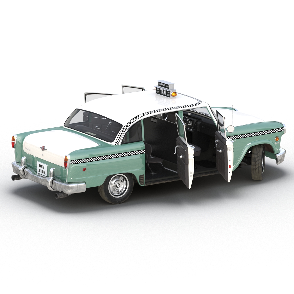 Checker Taxicab 1982 Rigged 3D