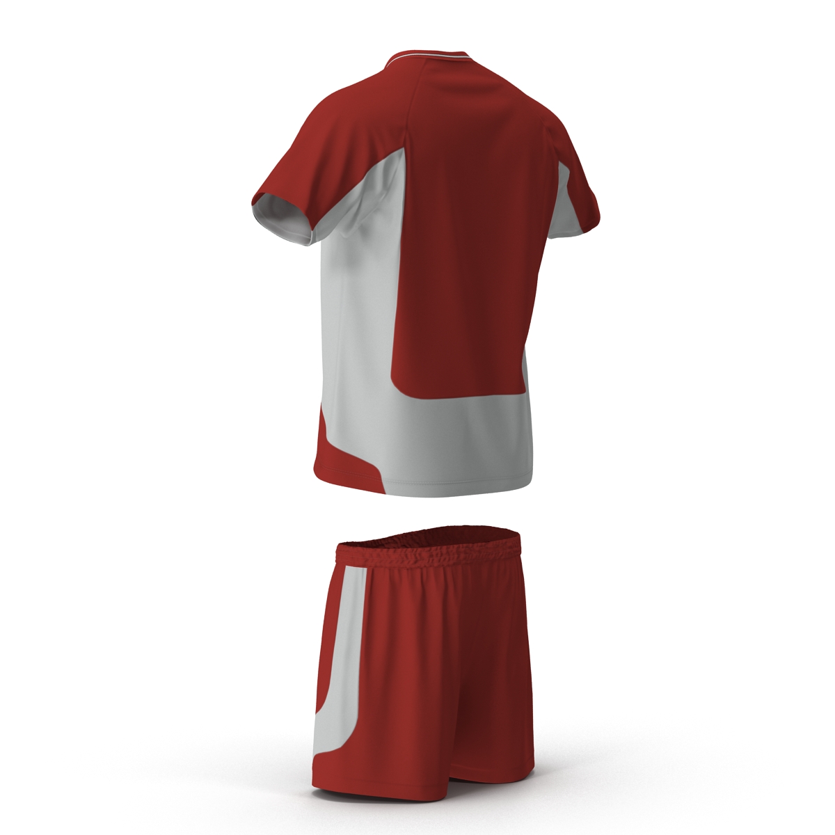 3D model Soccer Uniform Red 2