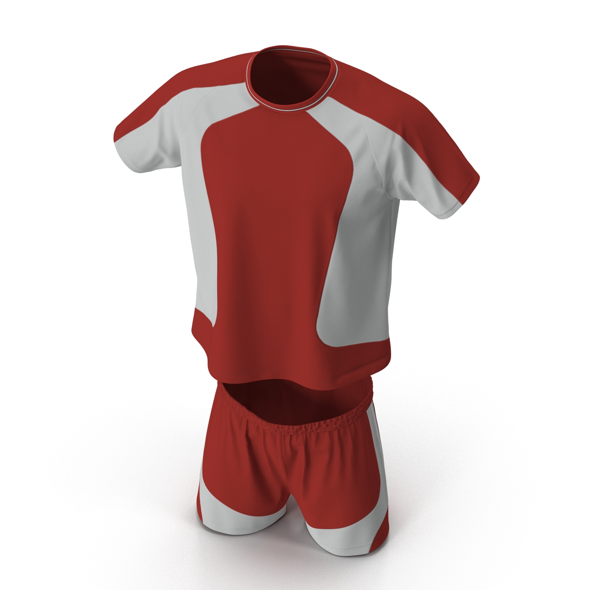 3D model Soccer Uniform Red 2