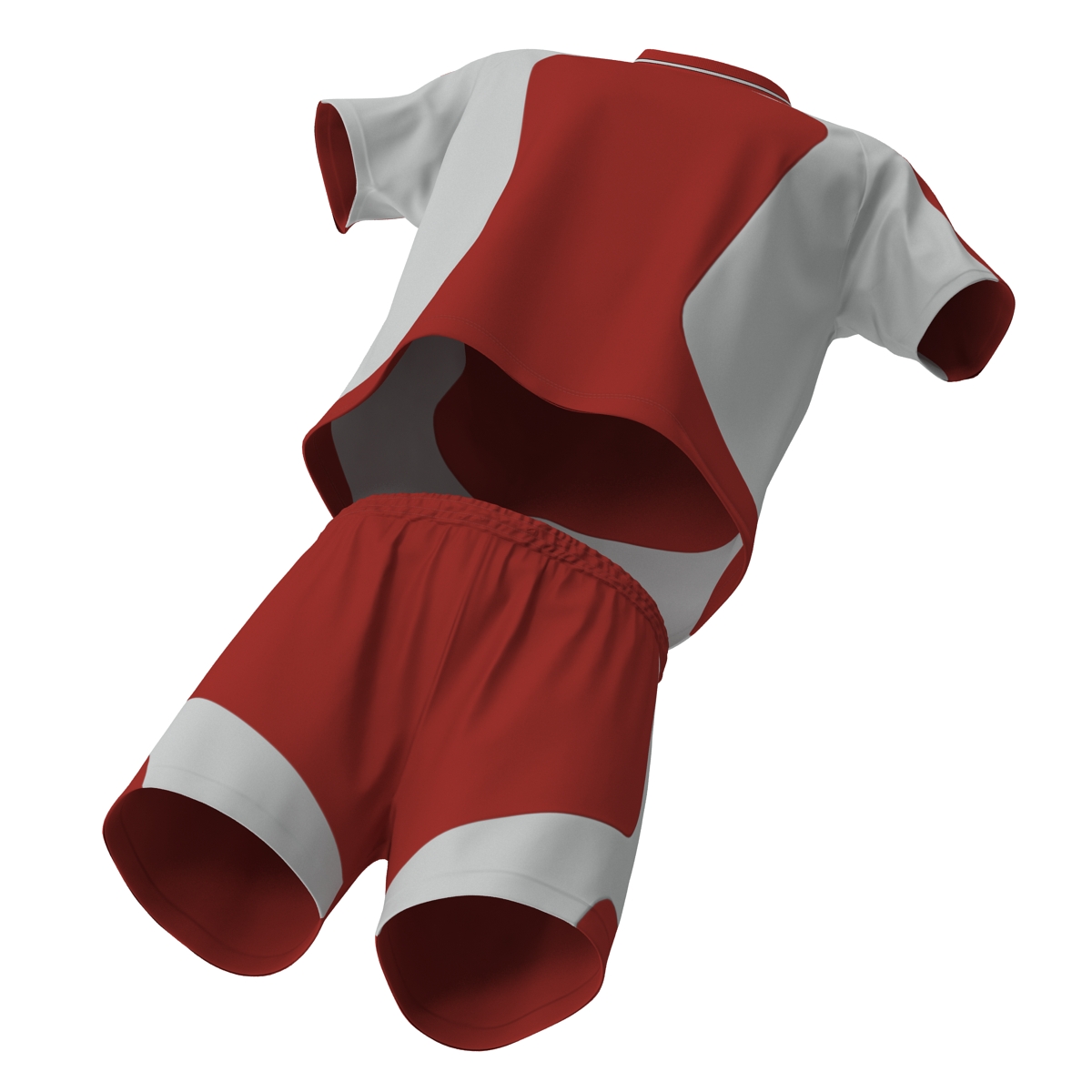 3D model Soccer Uniform Red 2