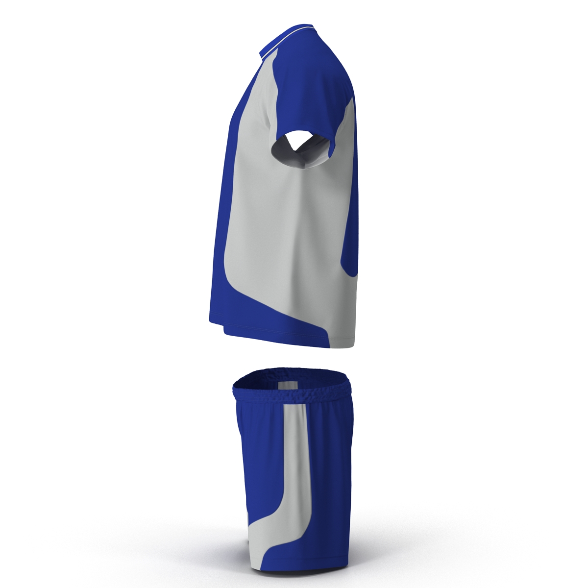 3D Soccer Uniform Blue 2