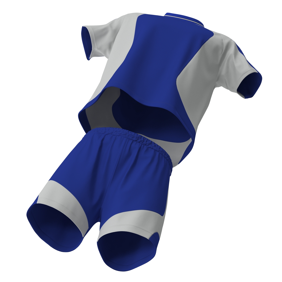 3D Soccer Uniform Blue 2