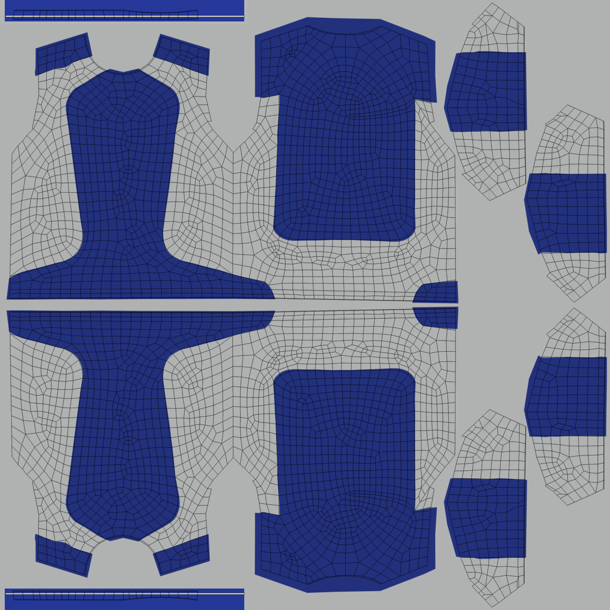 3D Soccer Uniform Blue 2