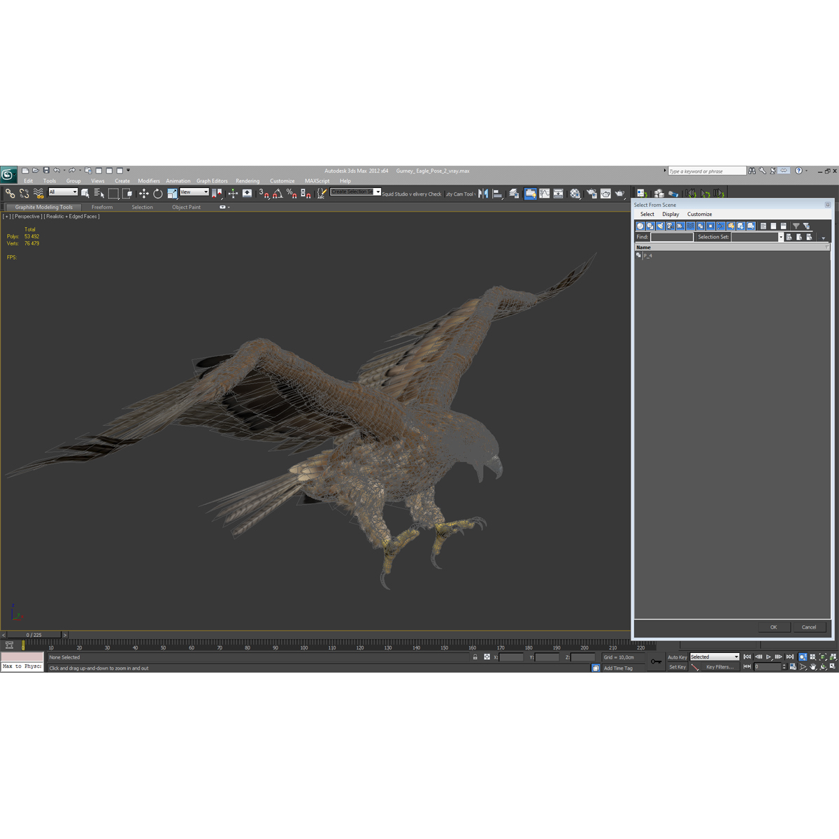 Gurney Eagle Pose 2 3D model