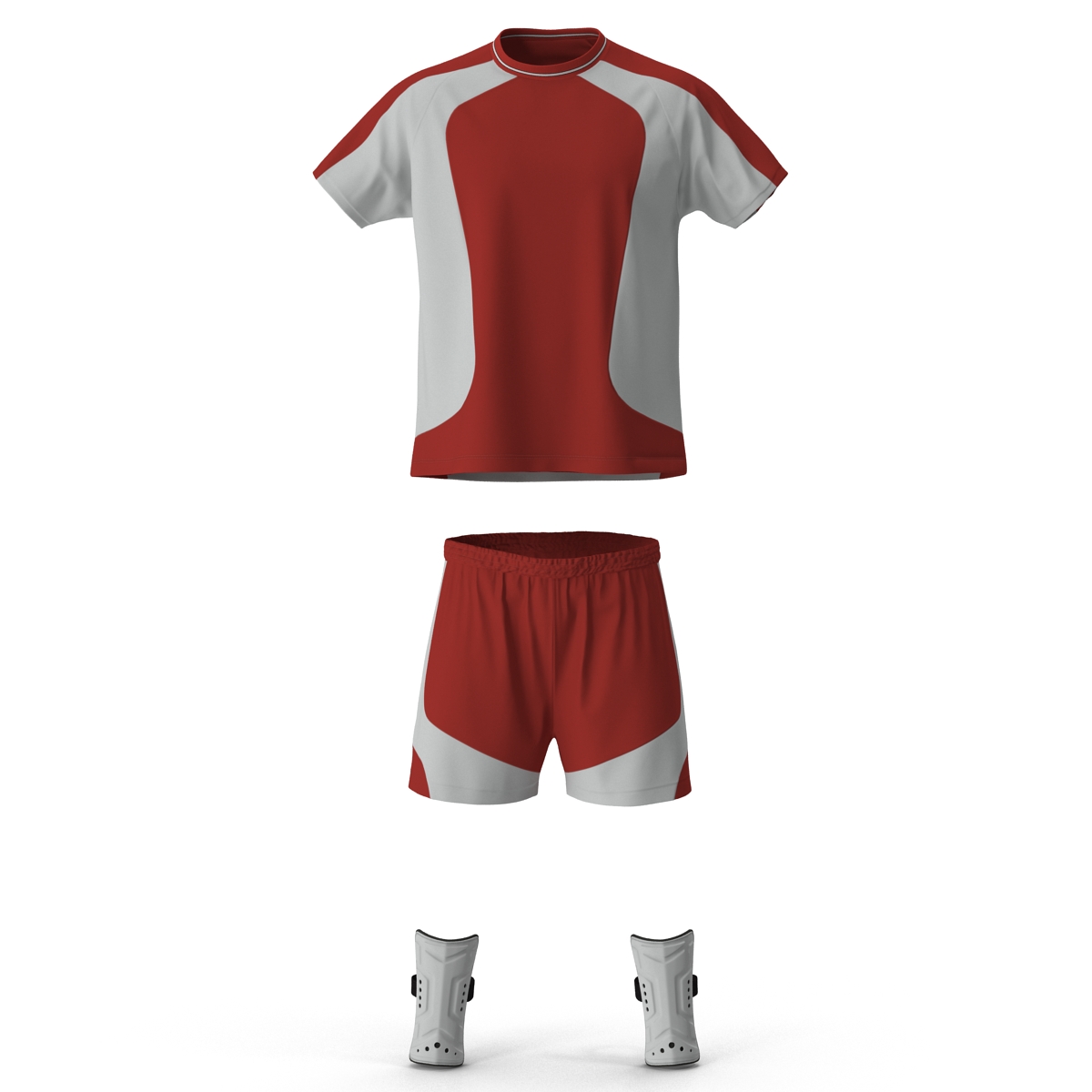 3D Soccer Uniform Red model