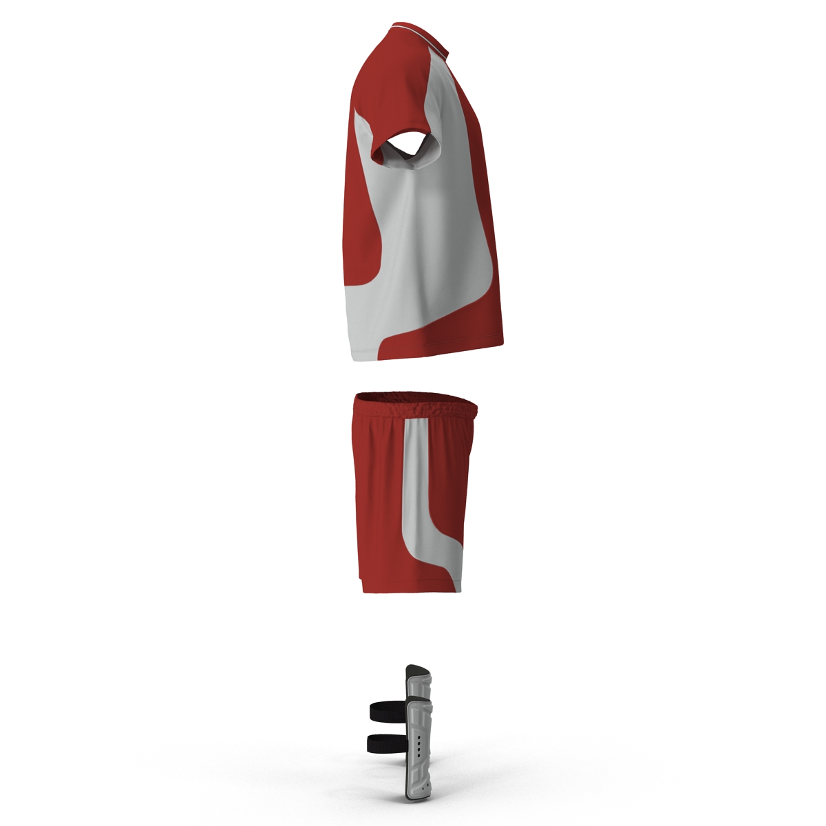 3D Soccer Uniform Red model