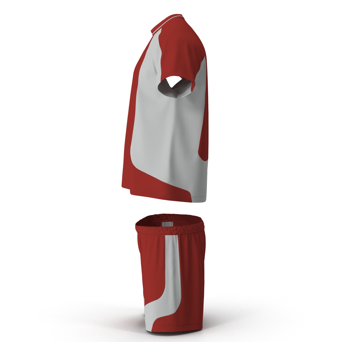 3D Soccer Uniform Red model