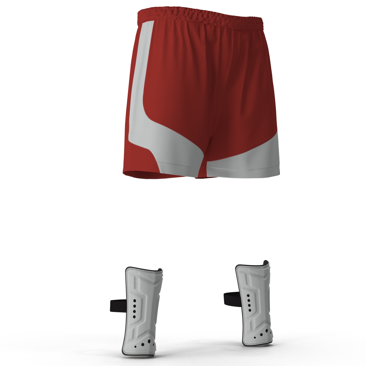 3D Soccer Uniform Red model