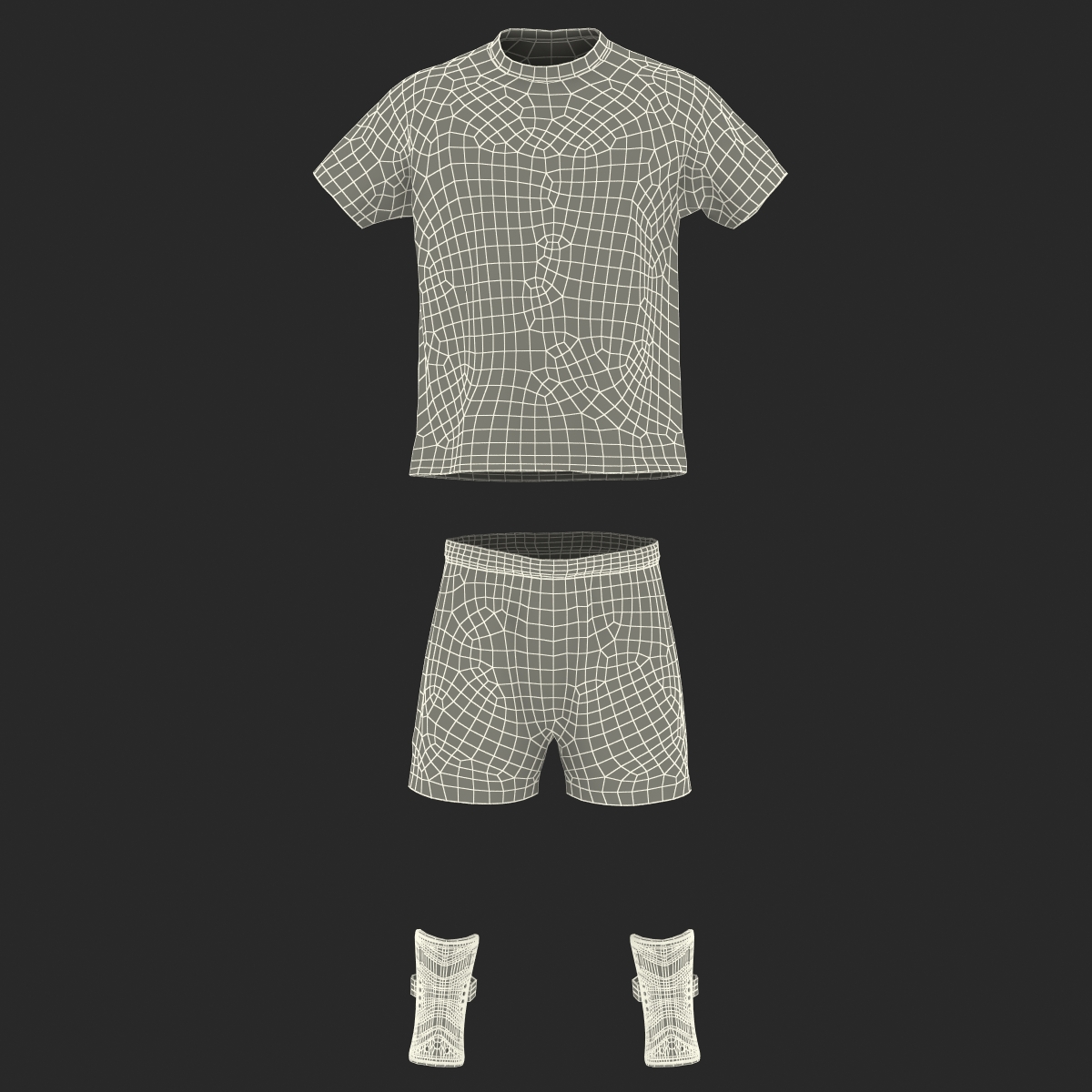 3D Soccer Uniform Red model