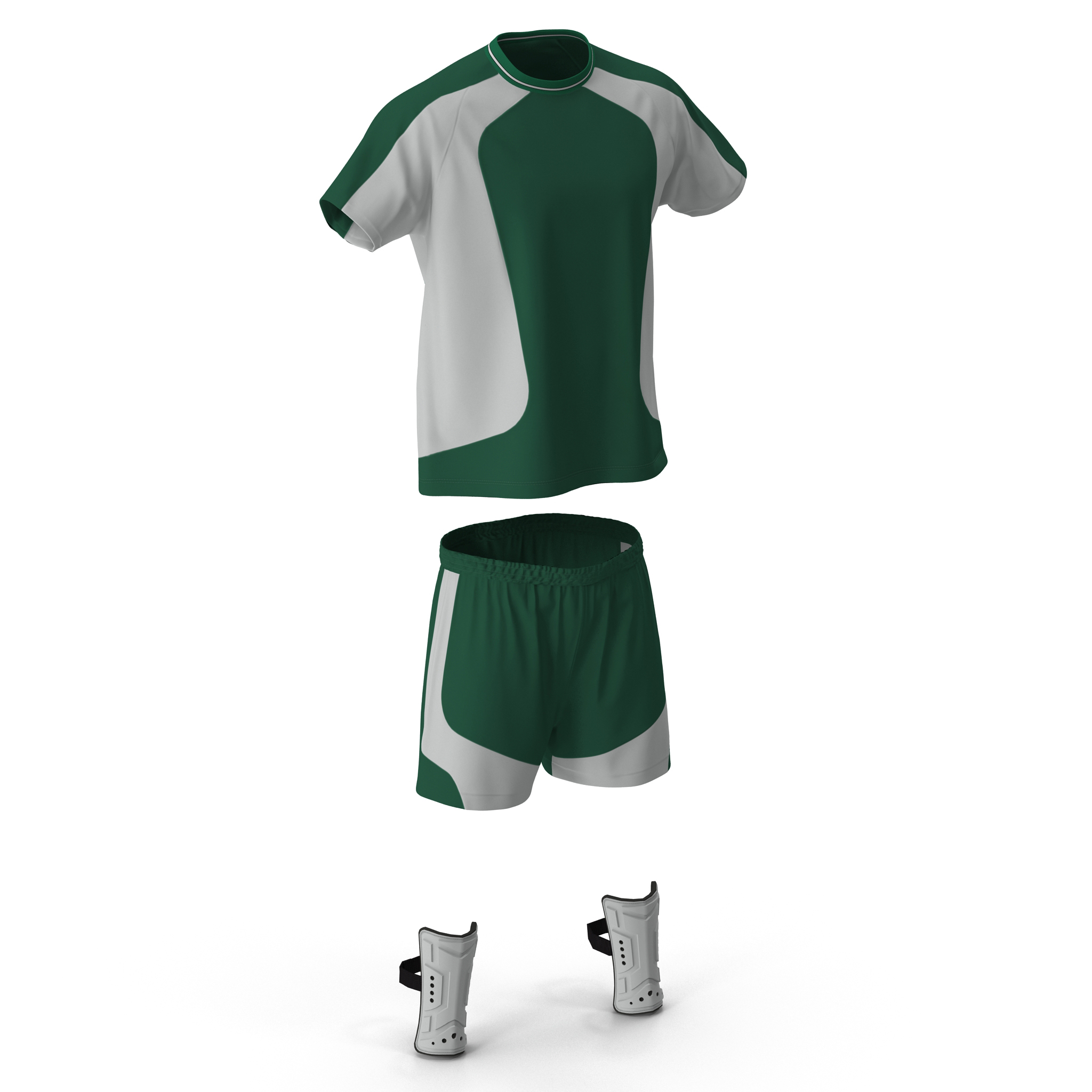 3D model Soccer Uniform Green