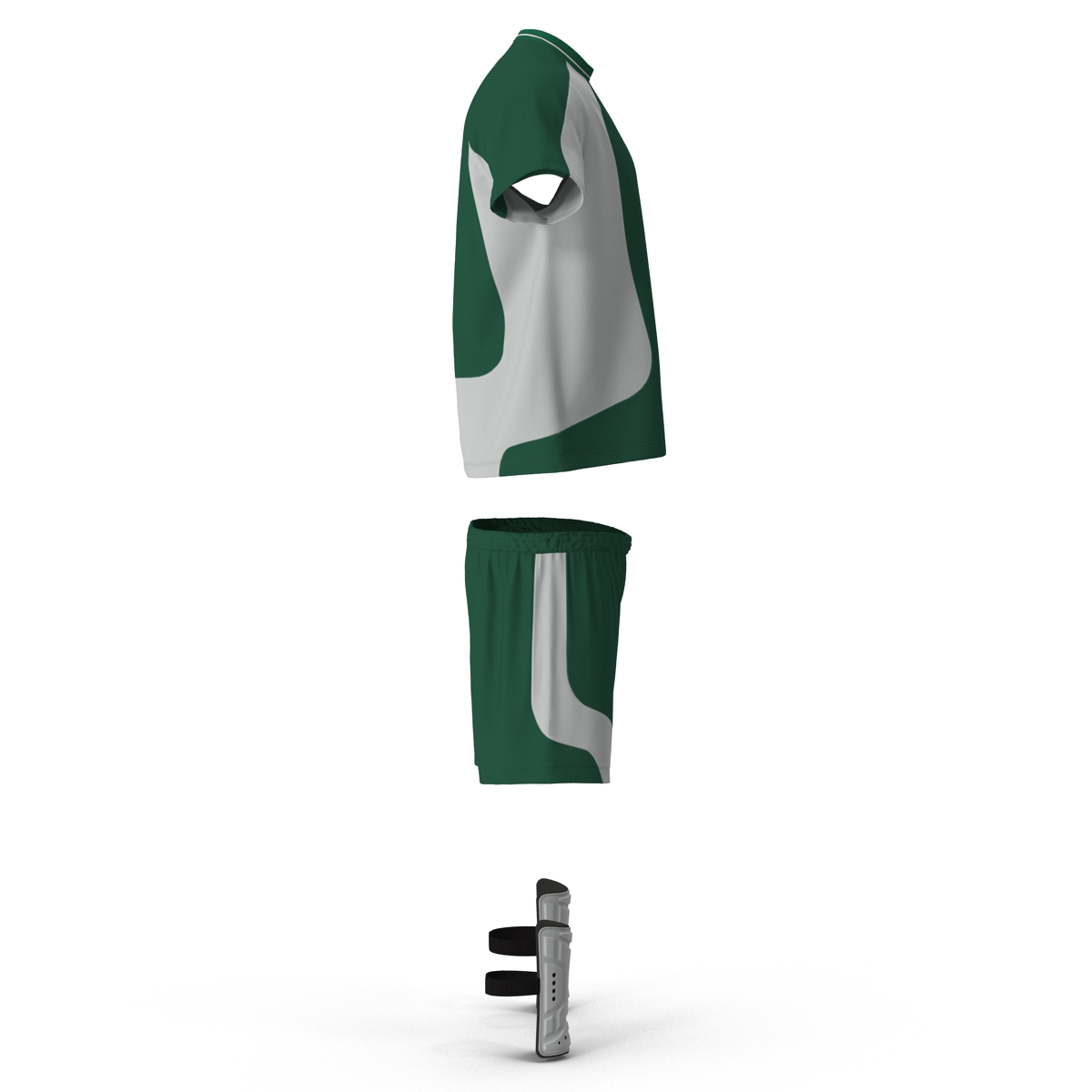 3D model Soccer Uniform Green