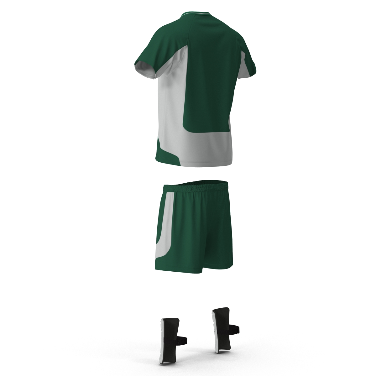 3D model Soccer Uniform Green