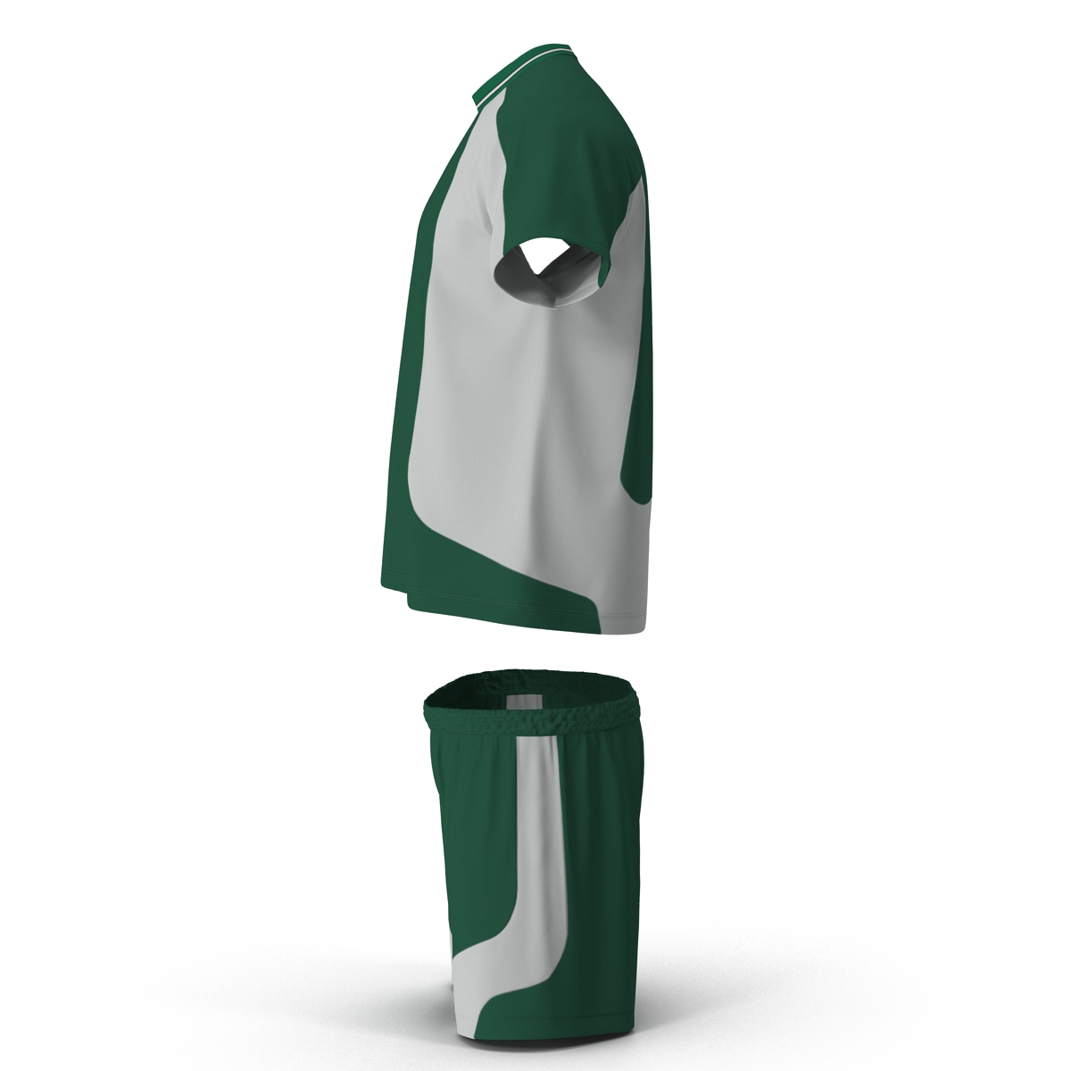 3D model Soccer Uniform Green