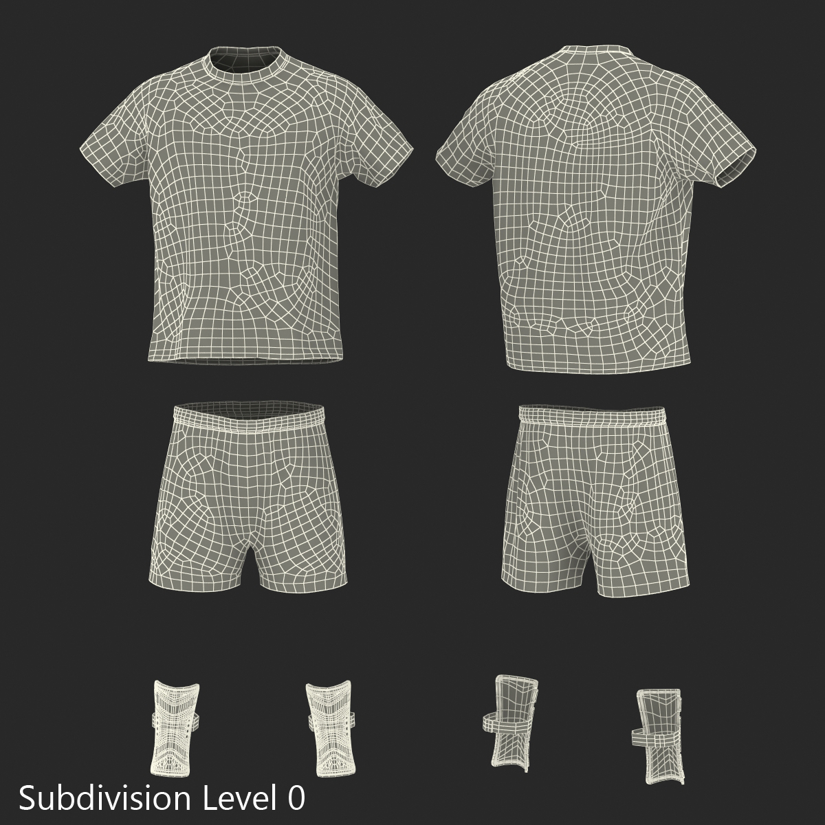 3D model Soccer Uniform Green