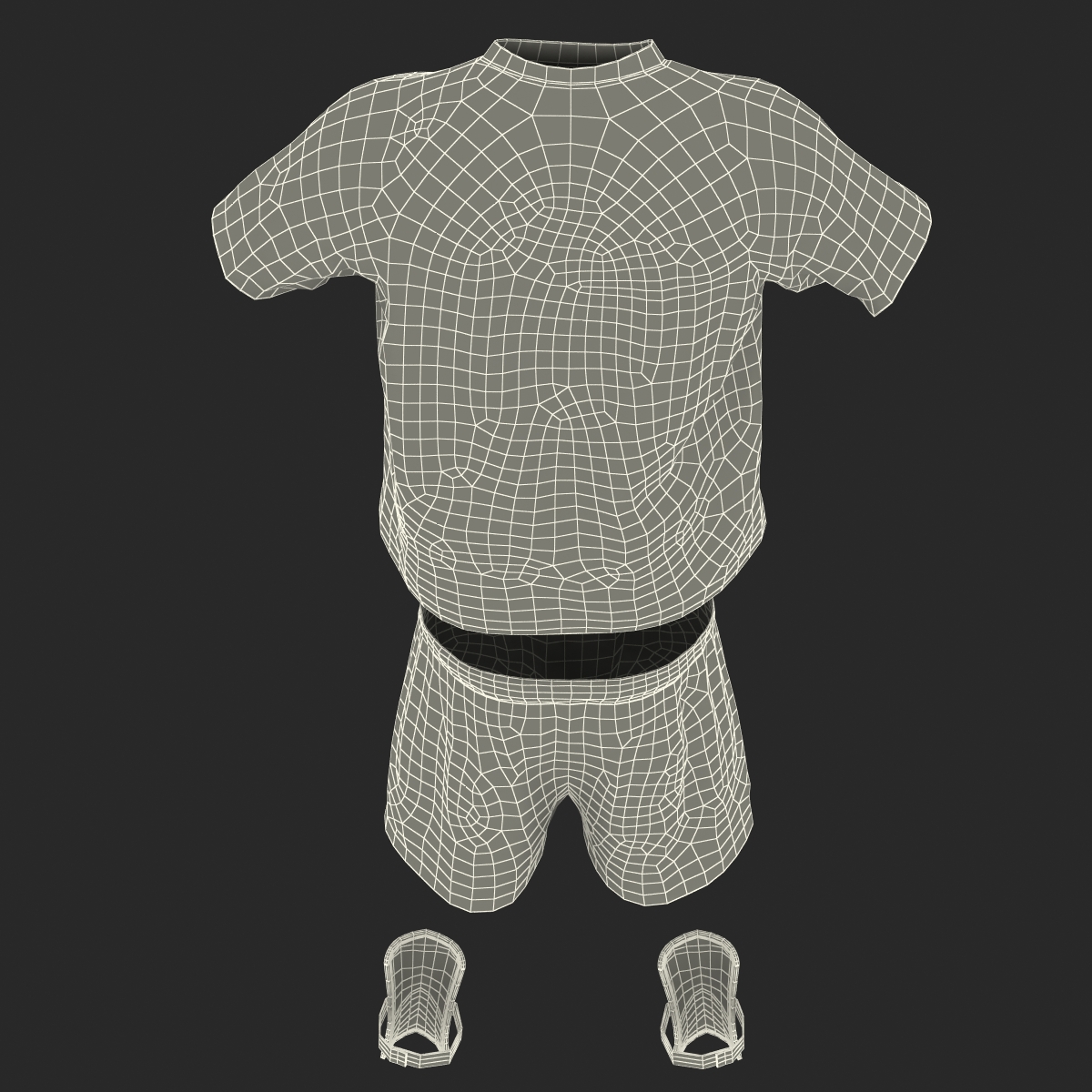 3D model Soccer Uniform Green