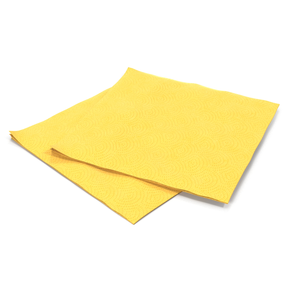 Paper Napkin Yellow 3D model