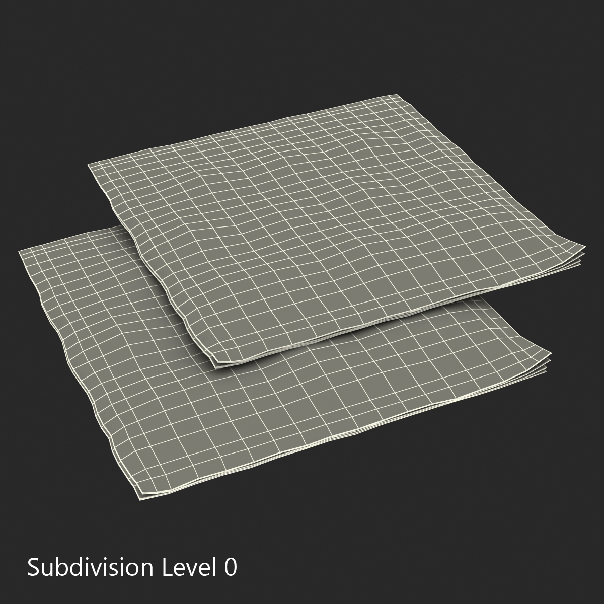 Paper Napkin Yellow 3D model