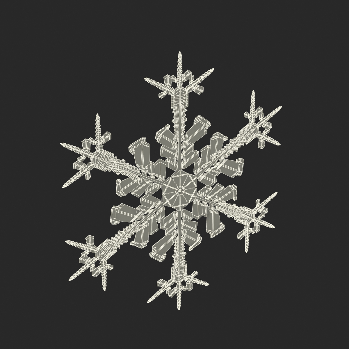 3D Snowflake 4