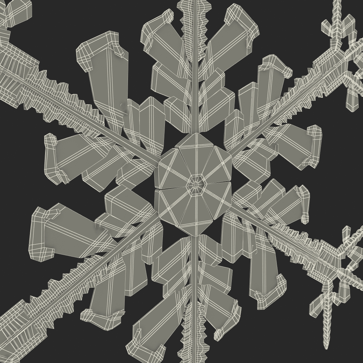 3D Snowflake 4