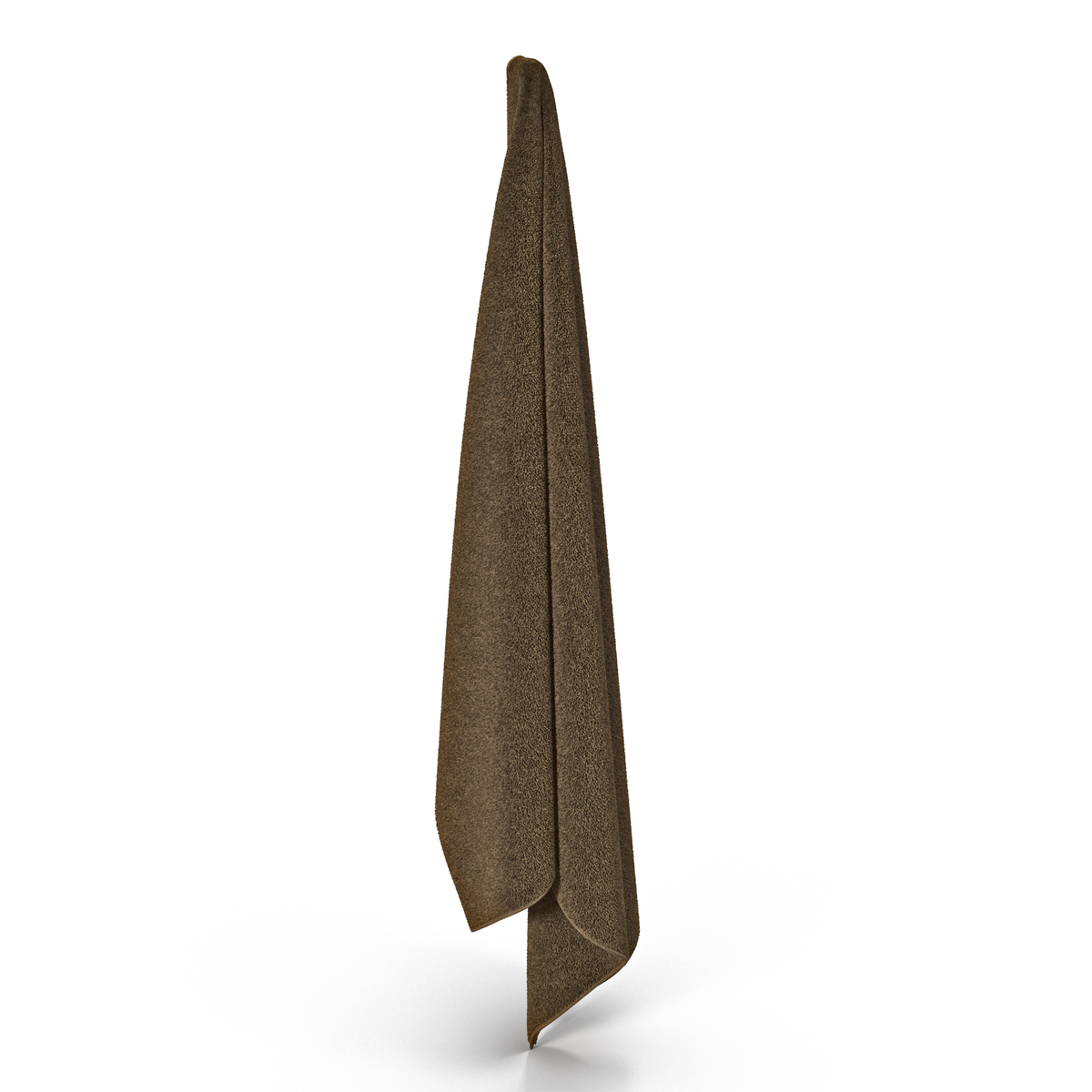 3D Hanging Bathroom Towel Brown model