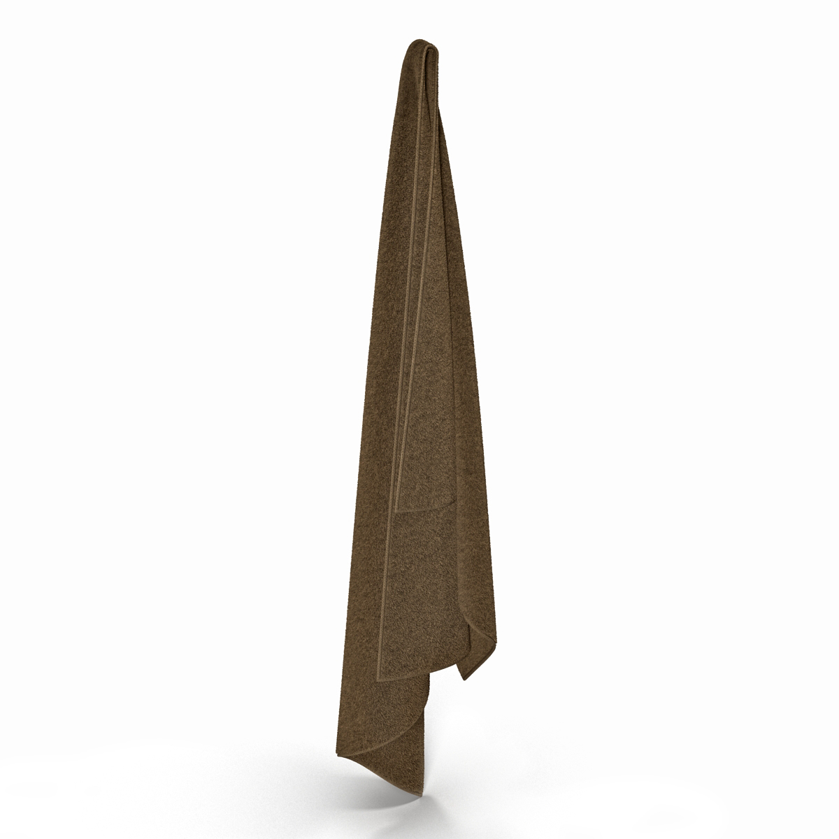 3D Hanging Bathroom Towel Brown model