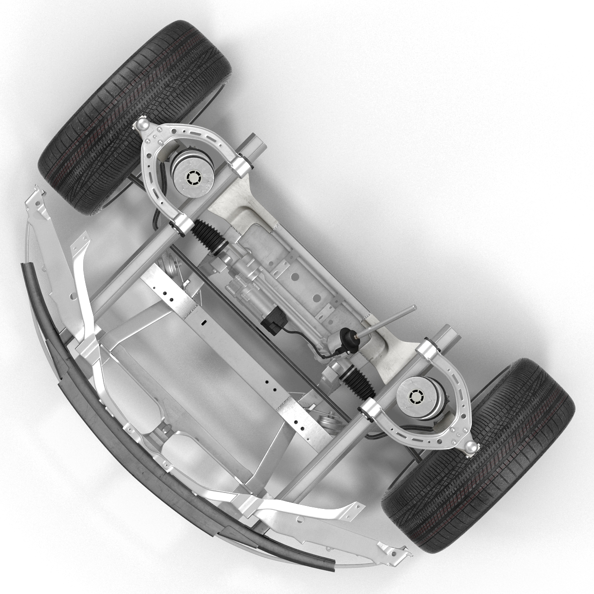 3D model Tesla Model S Front Suspension