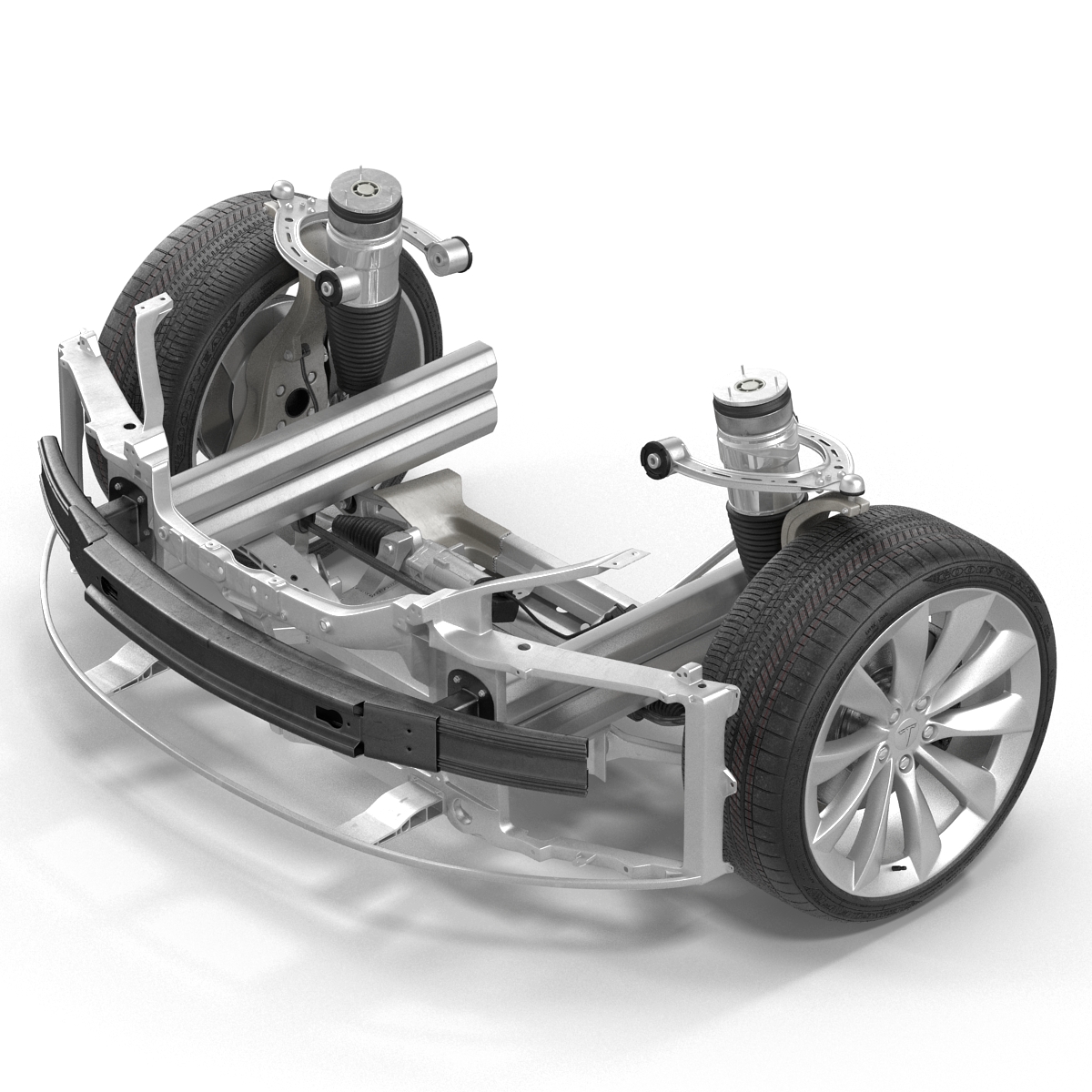 3D model Tesla Model S Front Suspension