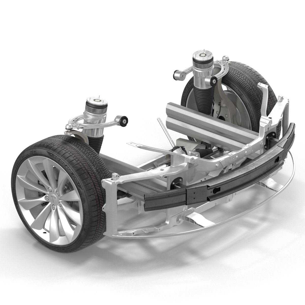 3D model Tesla Model S Front Suspension