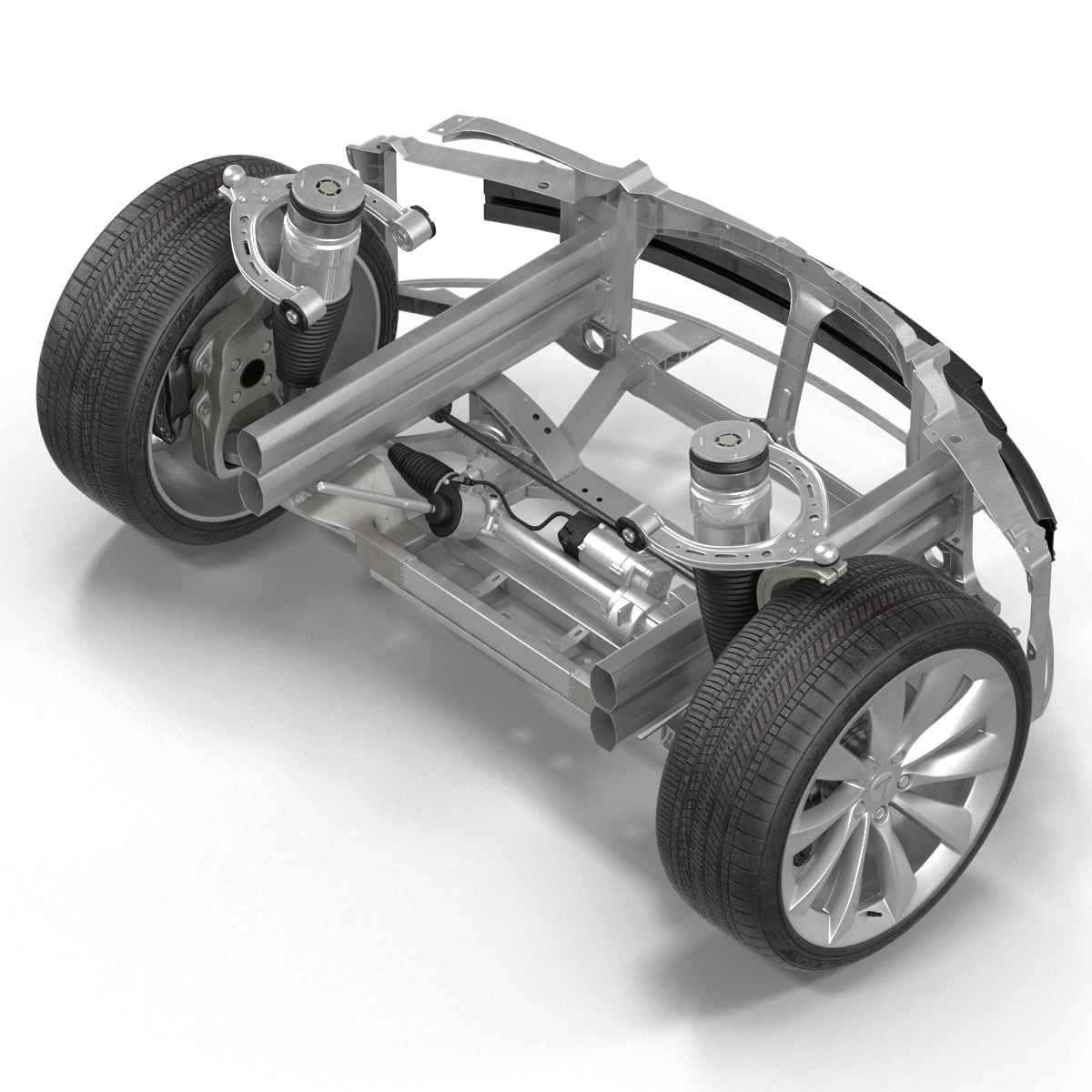 3D model Tesla Model S Front Suspension