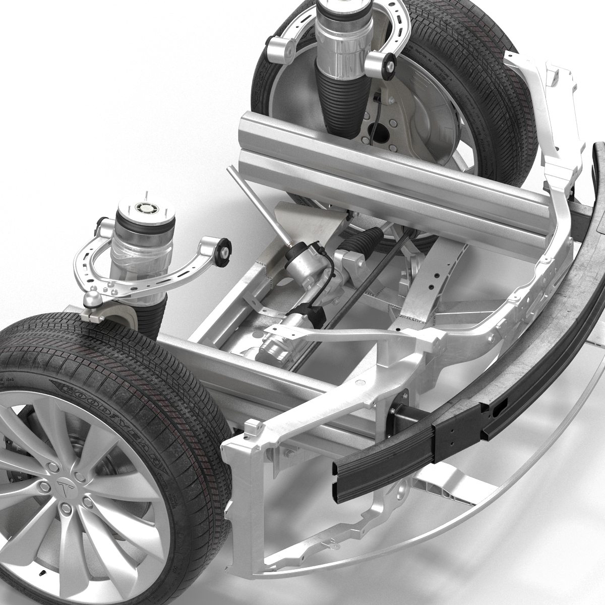 3D model Tesla Model S Front Suspension